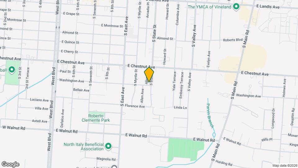 1020 Washington Ave Map and Location Details
