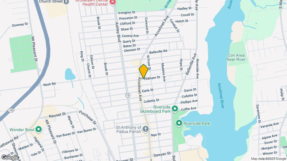 168 Tinkham St Map and Location Details