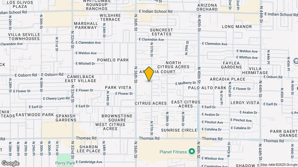 3222 N 37th St Map and Location Details