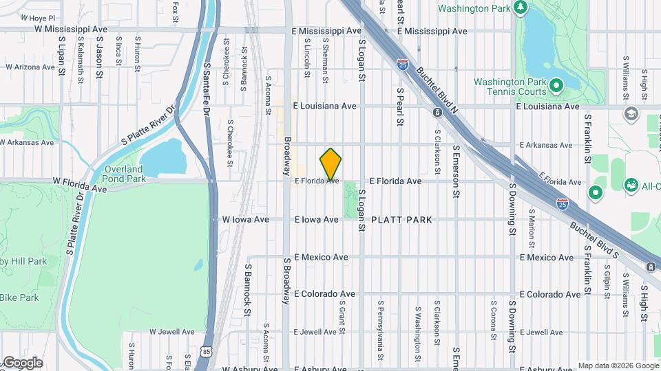 1500 S Sherman St Map and Location Details