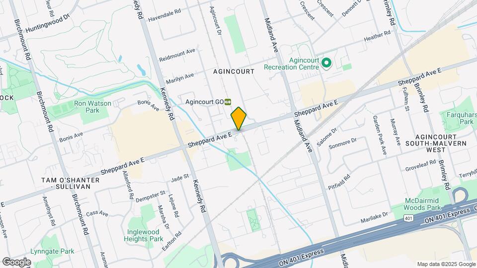 4101 Sheppard Ave E Map and Location Details