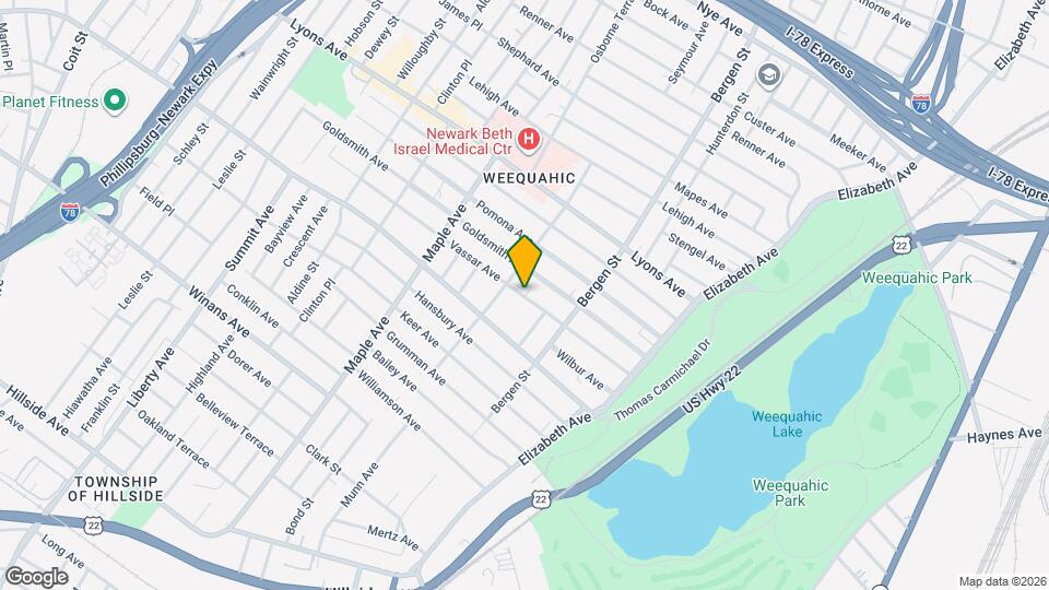 109 Vassar Ave, Unit PRIVATE Room ONLY Shared Map and Location Details