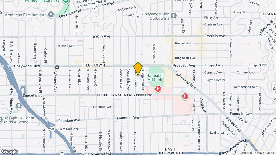 1614 N Kenmore Ave Map and Location Details