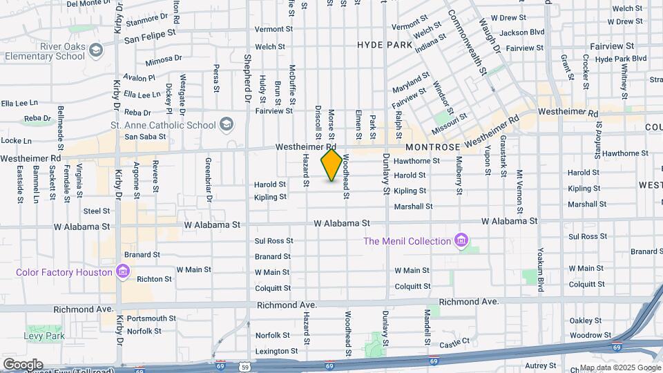 1822 Kipling St Map and Location Details