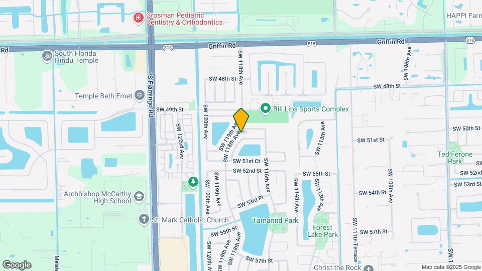 11709 SW 50th Ct Map and Location Details