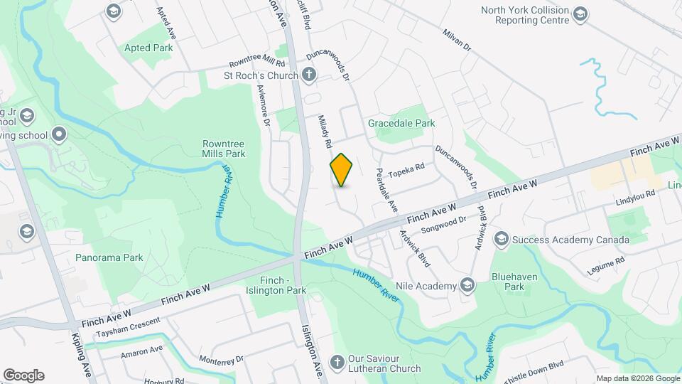 57 Milady Rd, Unit BSMT Map and Location Details