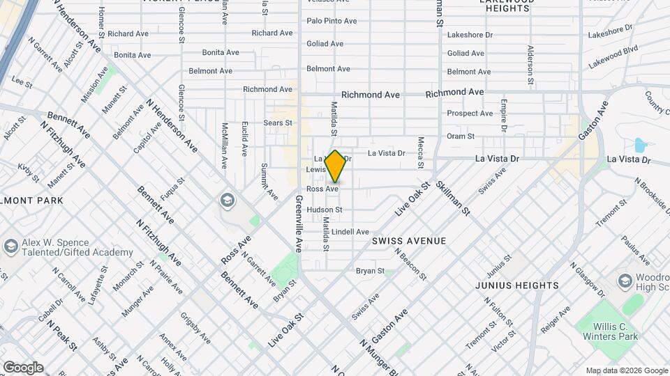 5707 Ross Ave Mapa y Detalles de la Ubicación