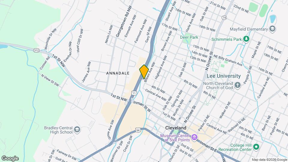 411 Brown Ave NW Map and Location Details