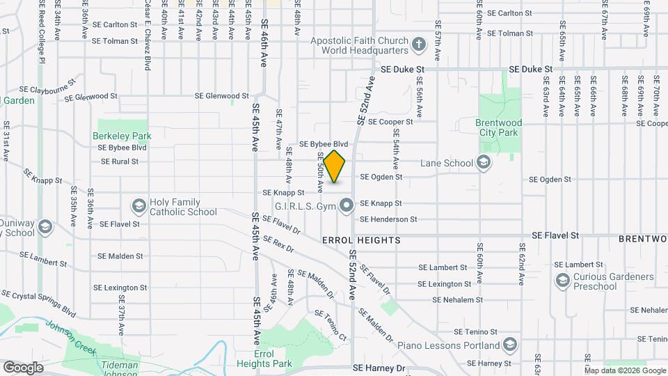 5035 SE Knapp St Map and Location Details