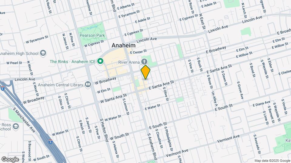 404 S Claudina St Map and Location Details