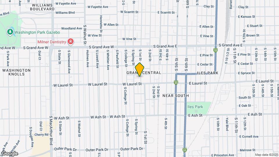 1609 S 1st St Map and Location Details