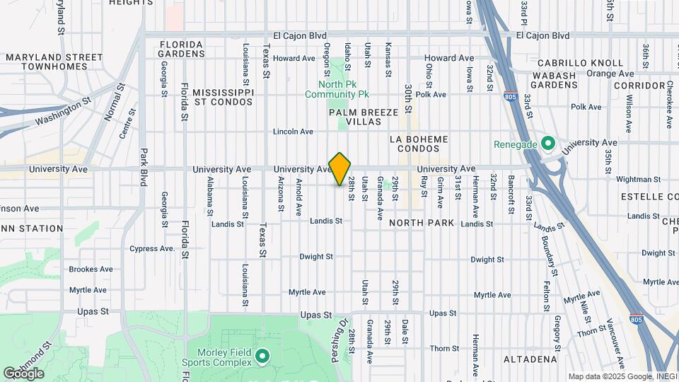 3785 Pershing Ave Mapa y Detalles de la Ubicación