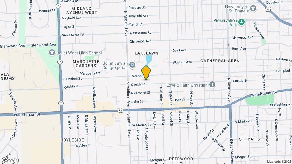 1221 Oneida St Map and Location Details