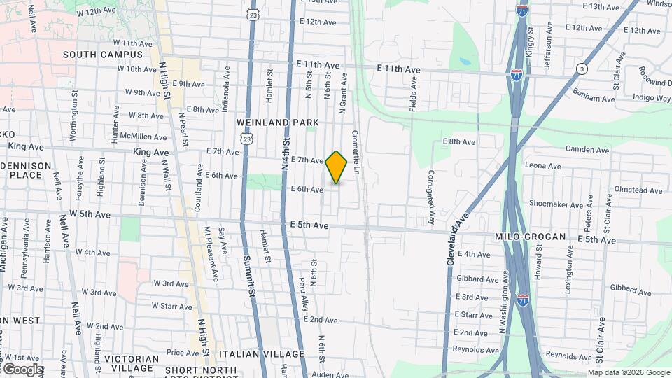 1223 N Grant Ave Mapa y Detalles de la Ubicación
