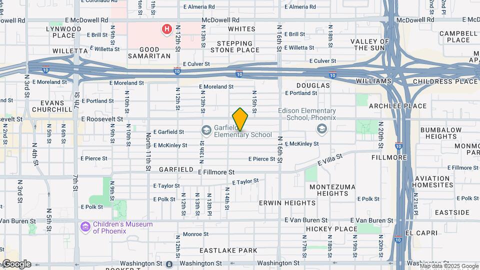 1421 E Garfield St Map and Location Details