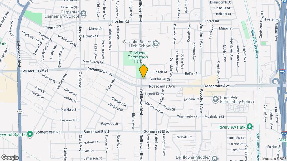 14200 Bellflower Blvd Map and Location Details