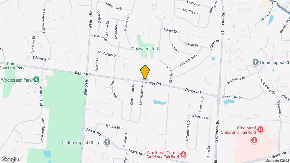 2516 Resor Rd Map and Location Details