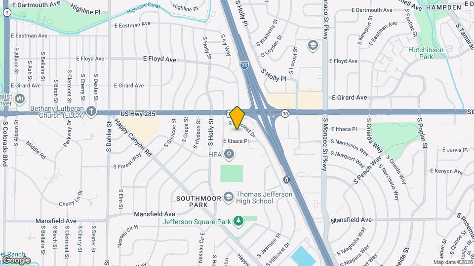 3556 S Ivanhoe St Map and Location Details