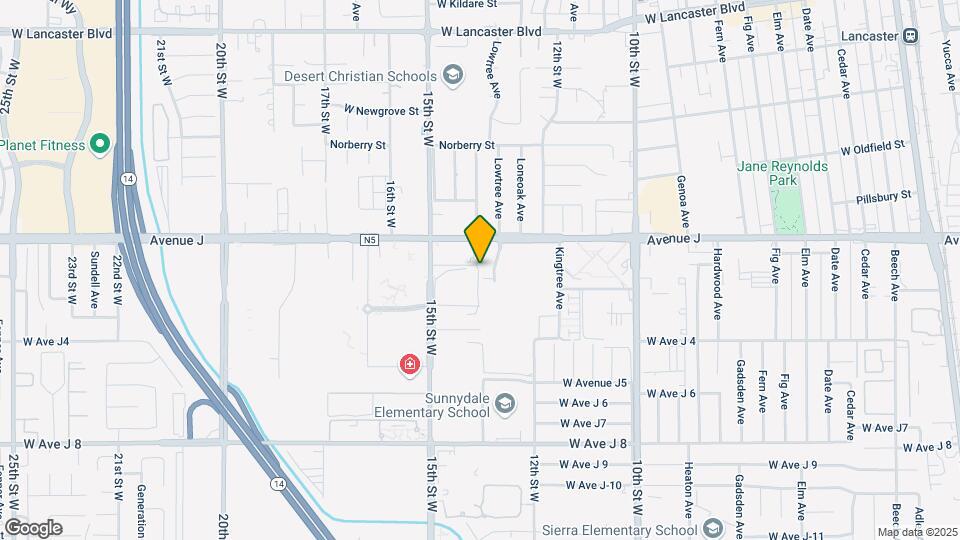 1303 W Avenue J2 Mapa y Detalles de la Ubicación