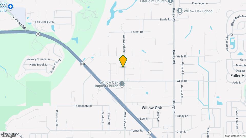 3626 Willow Oak Rd Mapa y Detalles de la Ubicación