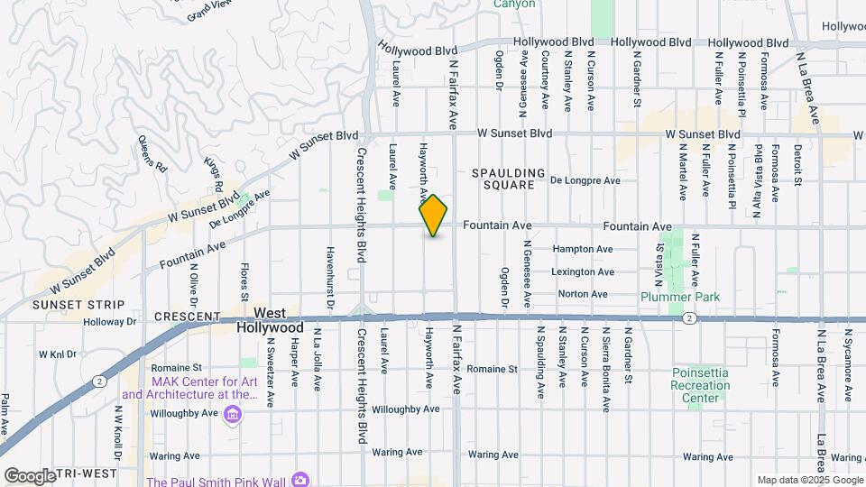 1260-1264 N Hayworth Ave Map and Location Details
