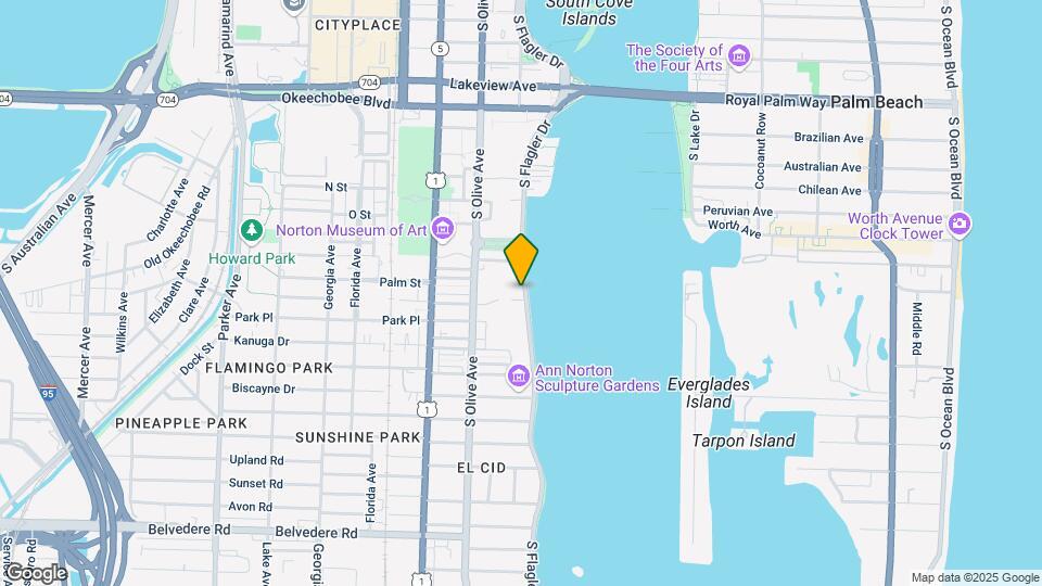 1701 S Flagler Dr Map and Location Details