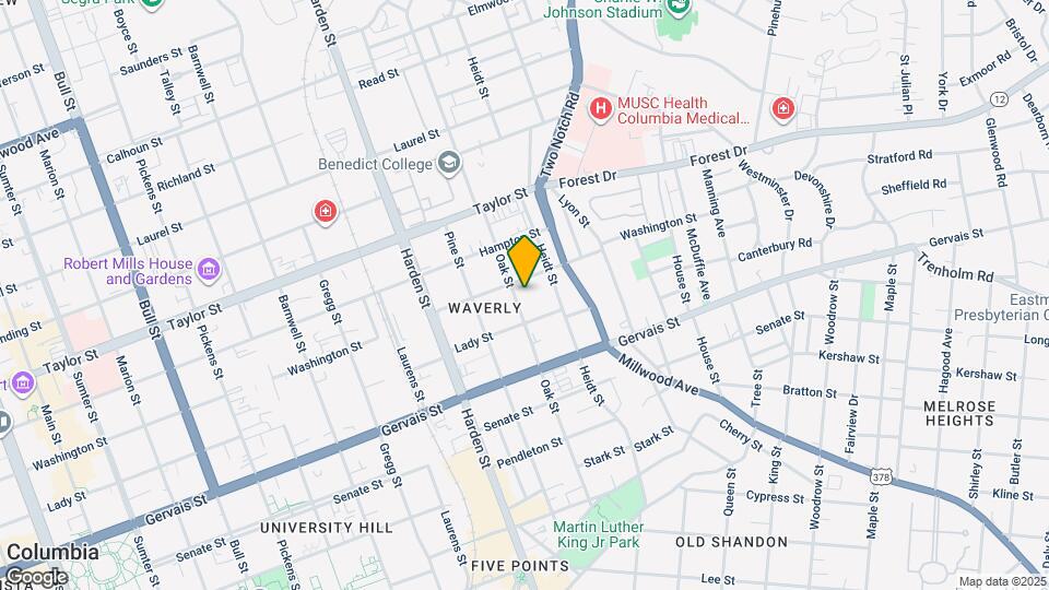1318 Oak St Map and Location Details
