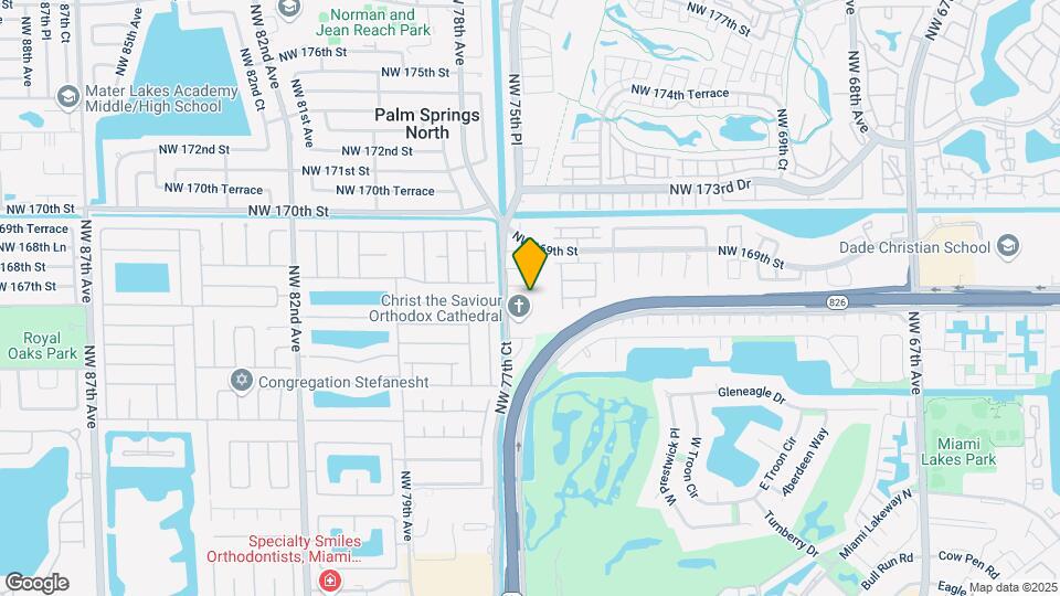 7601 NW 166th Terrace Map and Location Details