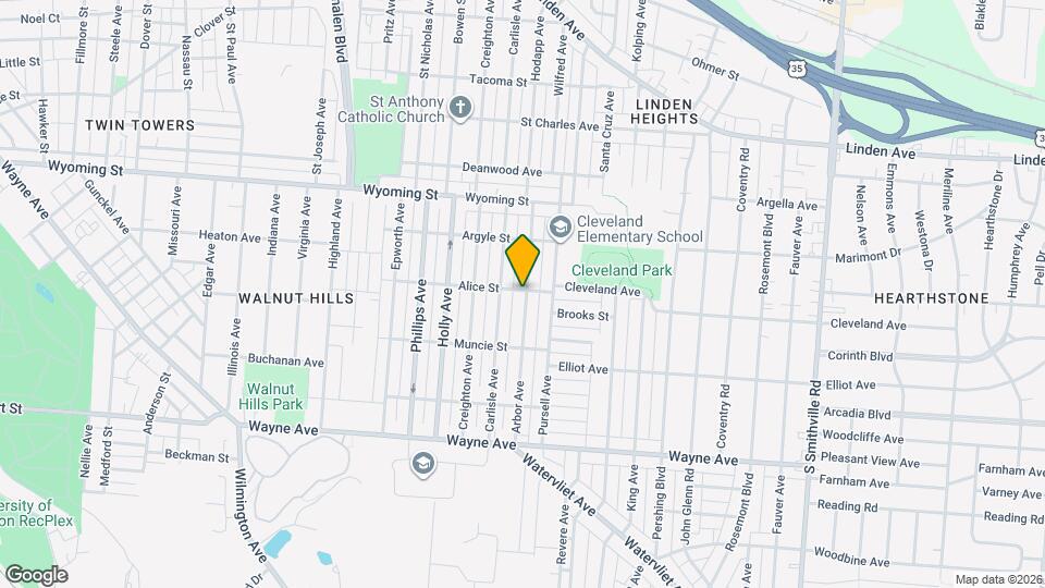 1203 Arbor Ave Map and Location Details