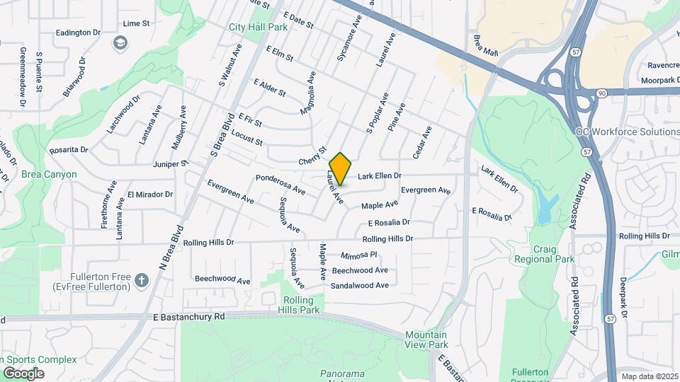 1707 Evergreen Ave Map and Location Details