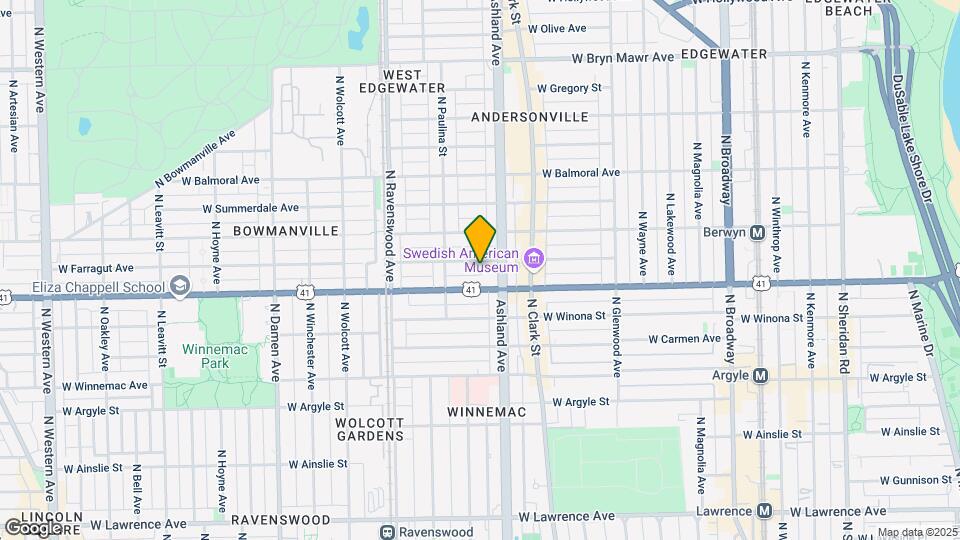 1623 W Farragut Ave, Unit 2R Map and Location Details