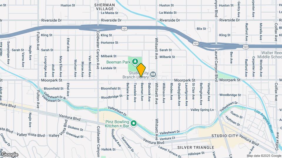 12603 Moorpark St Map and Location Details