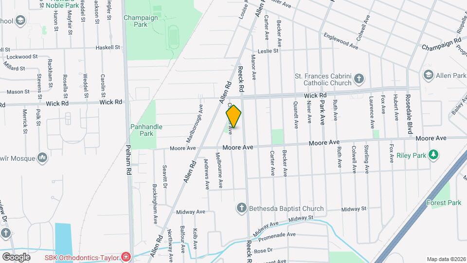 9347 Chatham Ave Map and Location Details