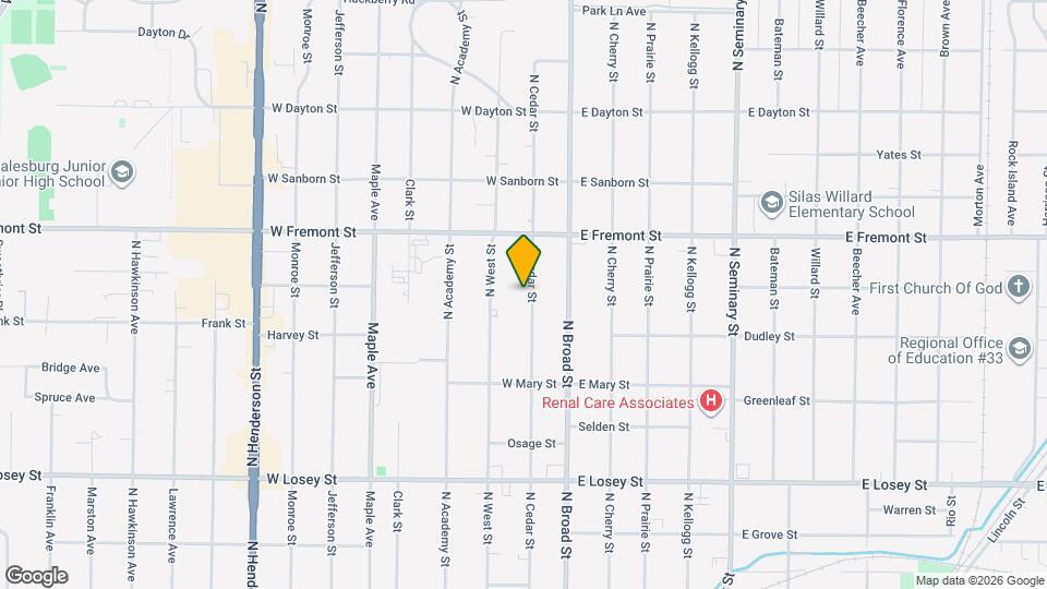 1086 N Cedar St Mapa y Detalles de la Ubicación