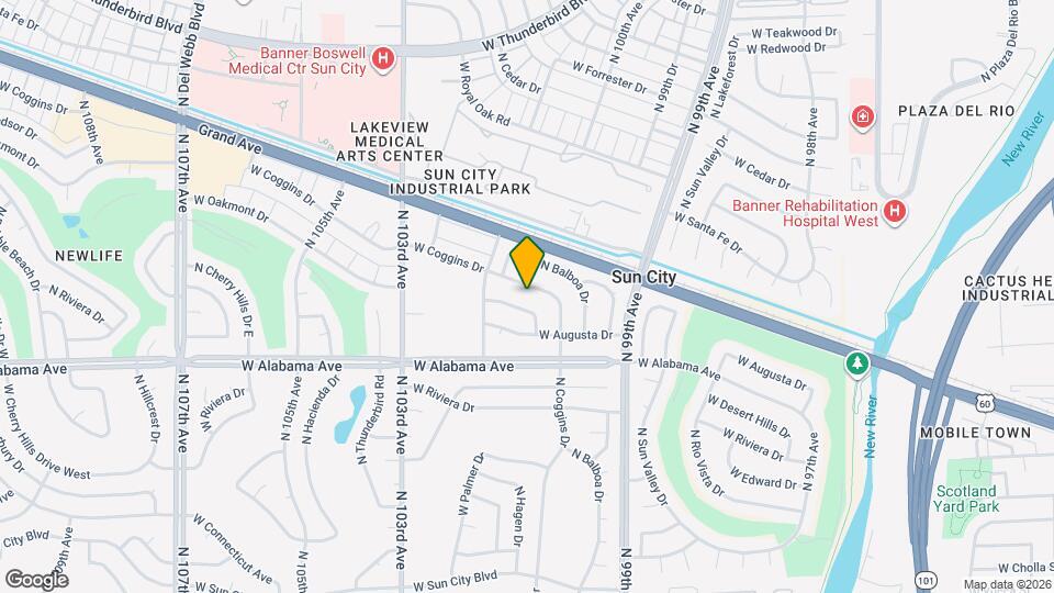 10025 W Coggins Dr, Unit Upper Map and Location Details