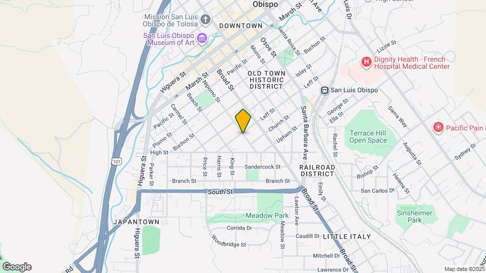 595 Leff St Map and Location Details