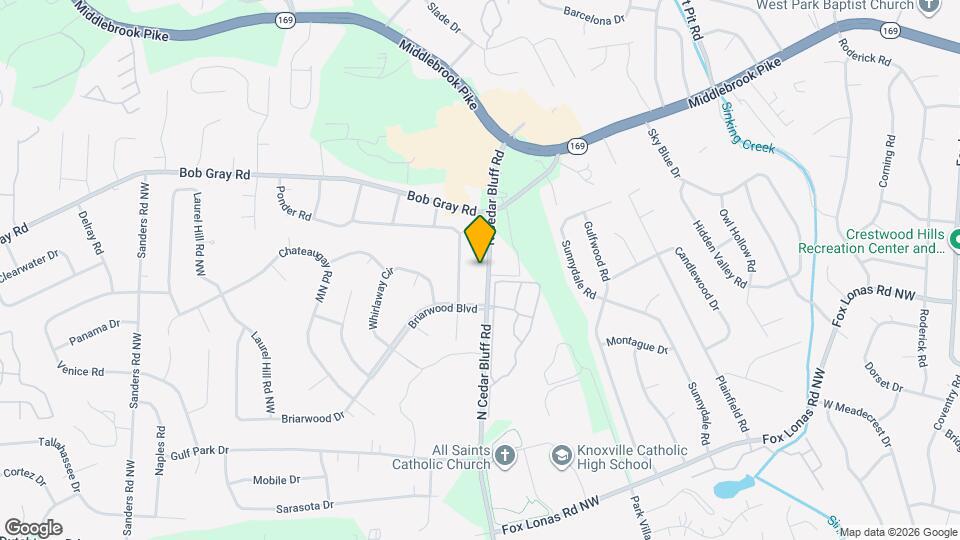 813 N Cedar Bluff Rd Map and Location Details