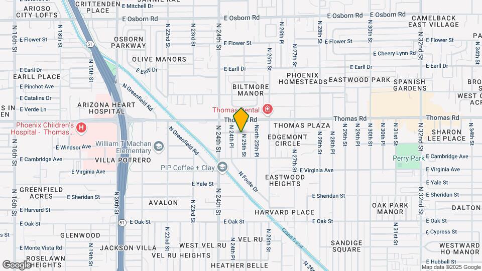 2441 E Edgemont Ave Map and Location Details