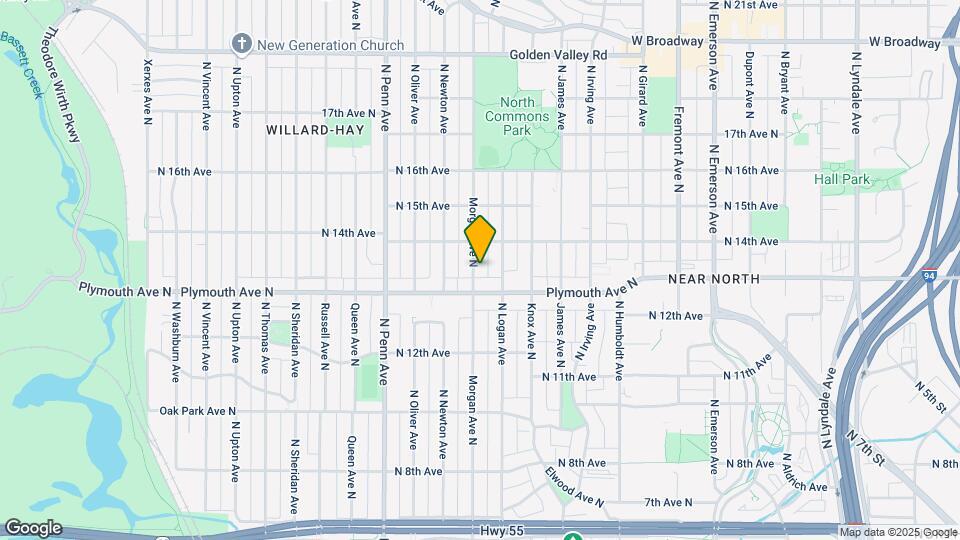 1314 N Morgan Ave, Unit #1 Map and Location Details