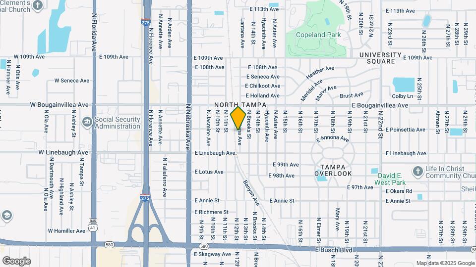 10022 N Lantana Ave Map and Location Details