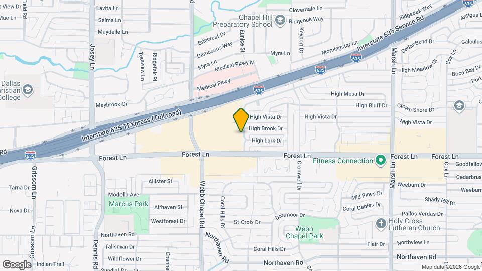 11839 High Meadow Dr Map and Location Details