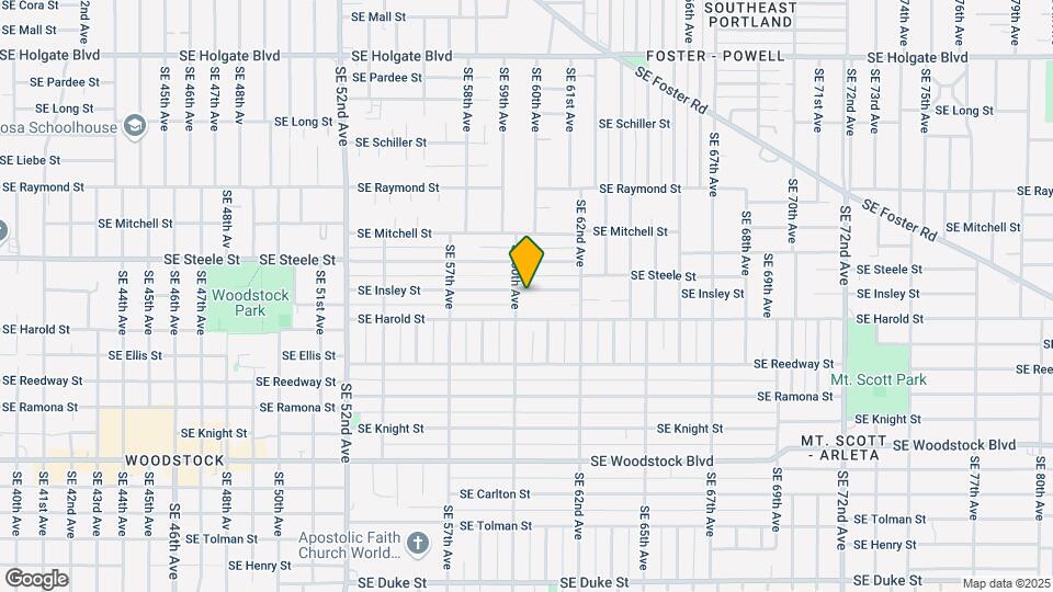 6014 SE Insley St Map and Location Details