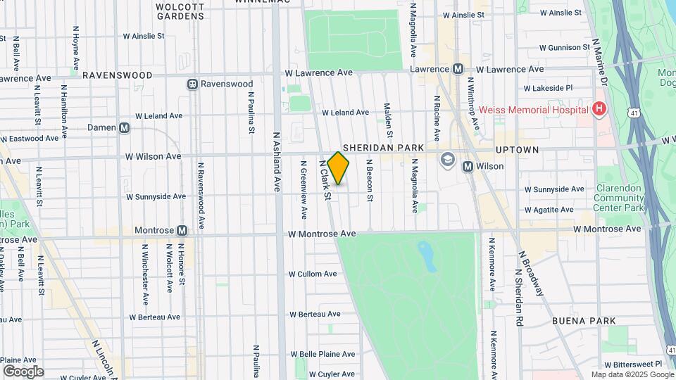 1410 W Sunnyside Ave, Unit 1S Map and Location Details