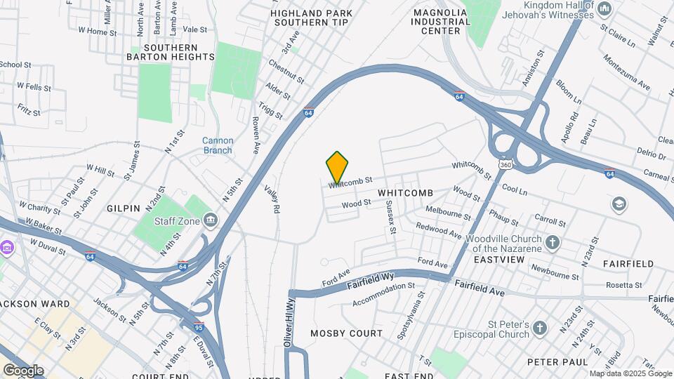 1907 Whitcomb St Map and Location Details