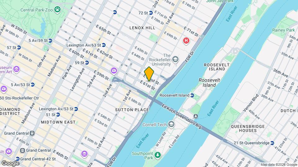 425 E 61st St Map and Location Details