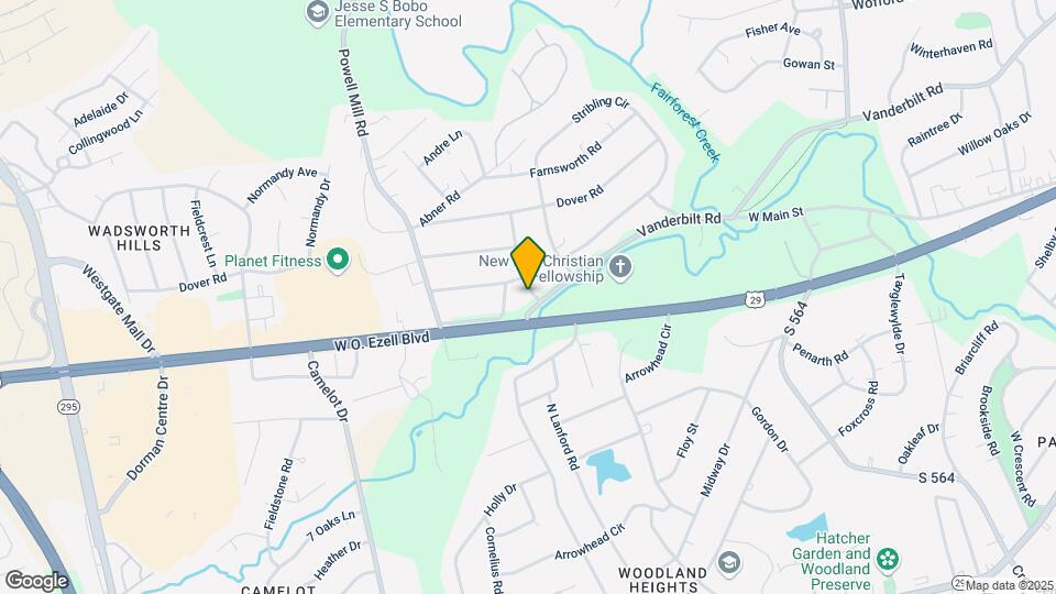 104 Vanderbilt Rd Map and Location Details