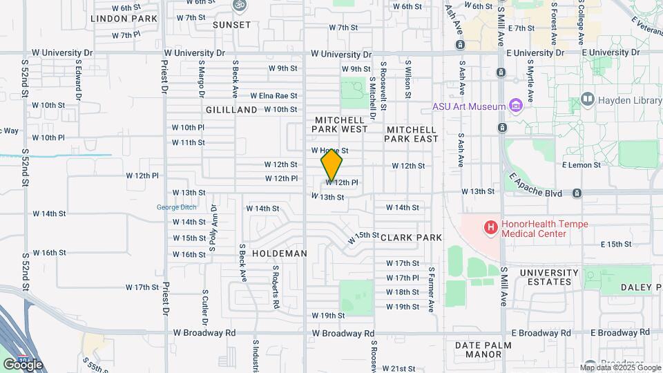 731 W 12th Pl Map and Location Details