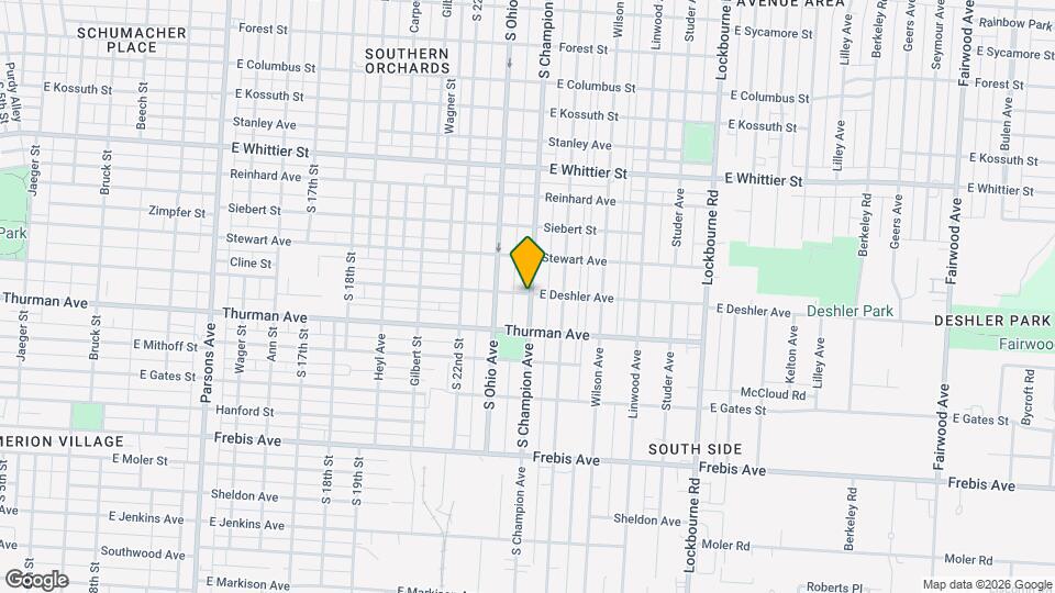 1239 S Champion Ave Map and Location Details