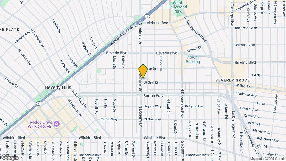 Doheny Apartments Map and Location Details