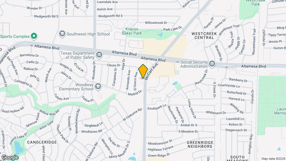 6600 McCart Ave Map and Location Details